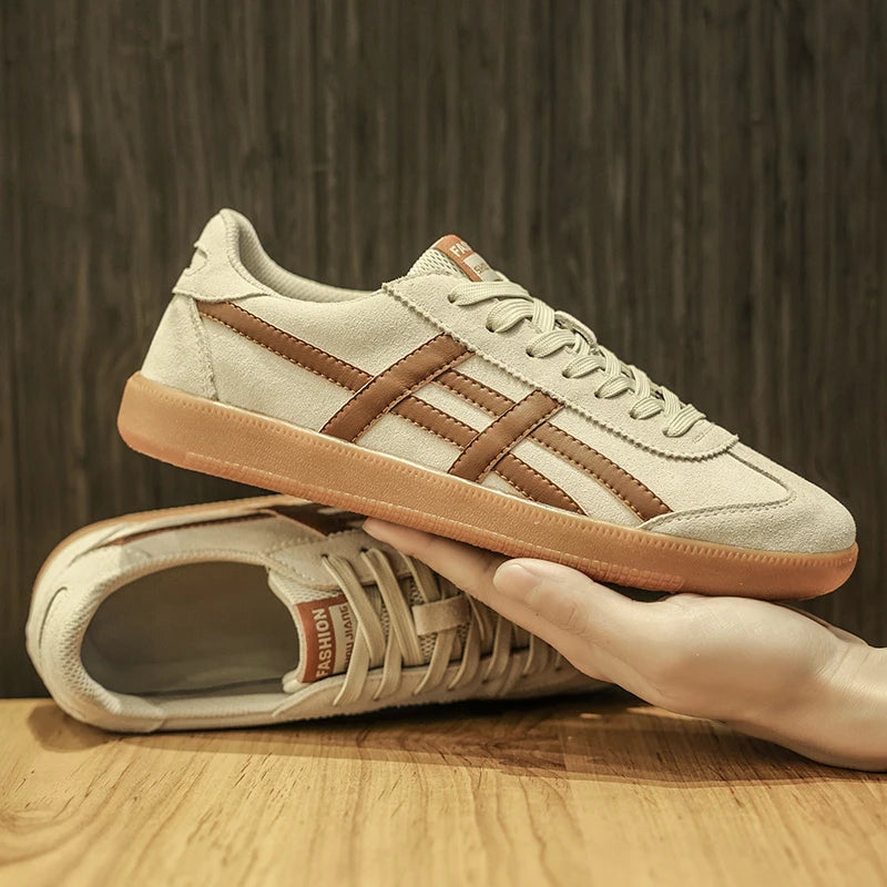 TÊNIS DE COURO MASCULINO MODA RETRÔ E CONFORTÁVEL