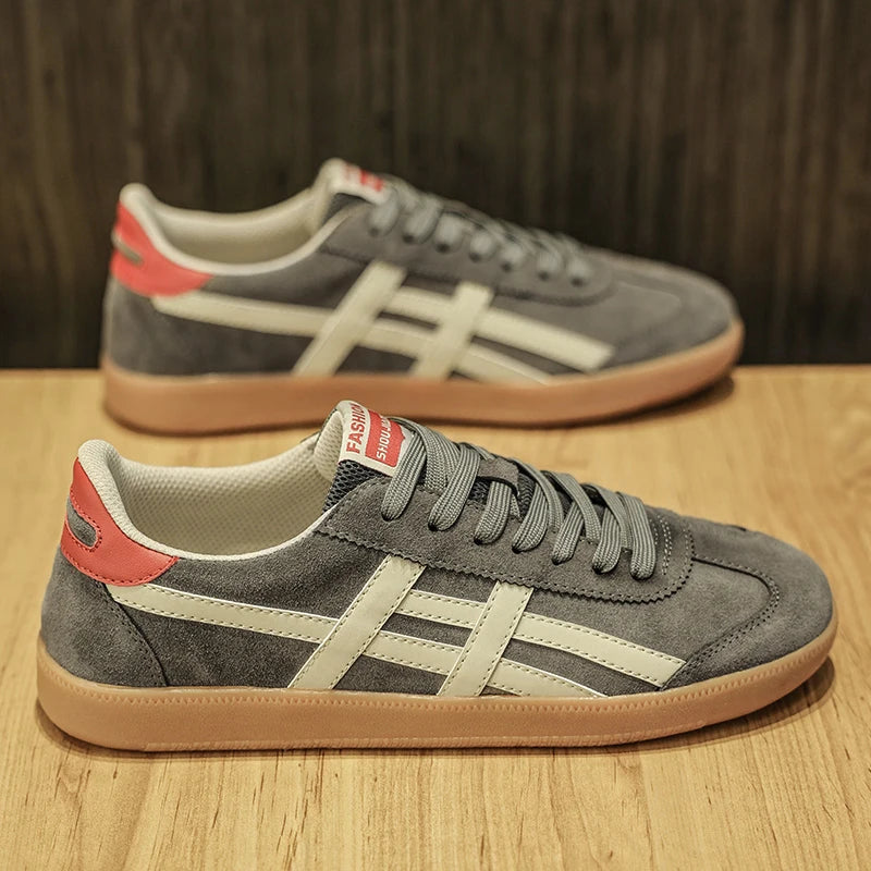 TÊNIS DE COURO MASCULINO MODA RETRÔ E CONFORTÁVEL