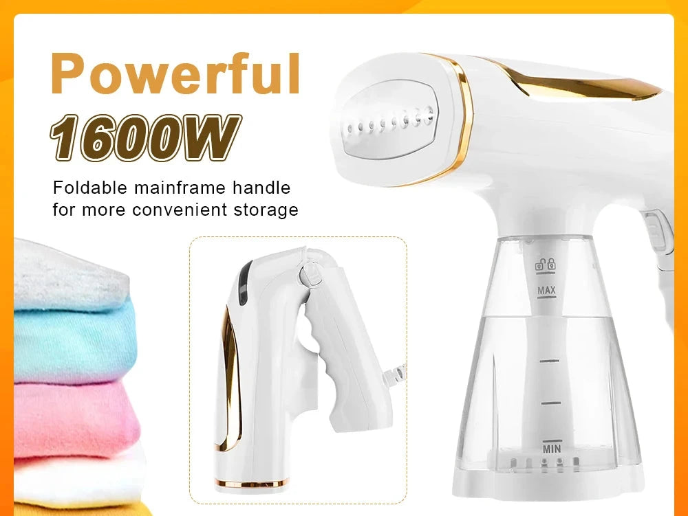 Ferro de passar roupas a vapor portátil dobrável