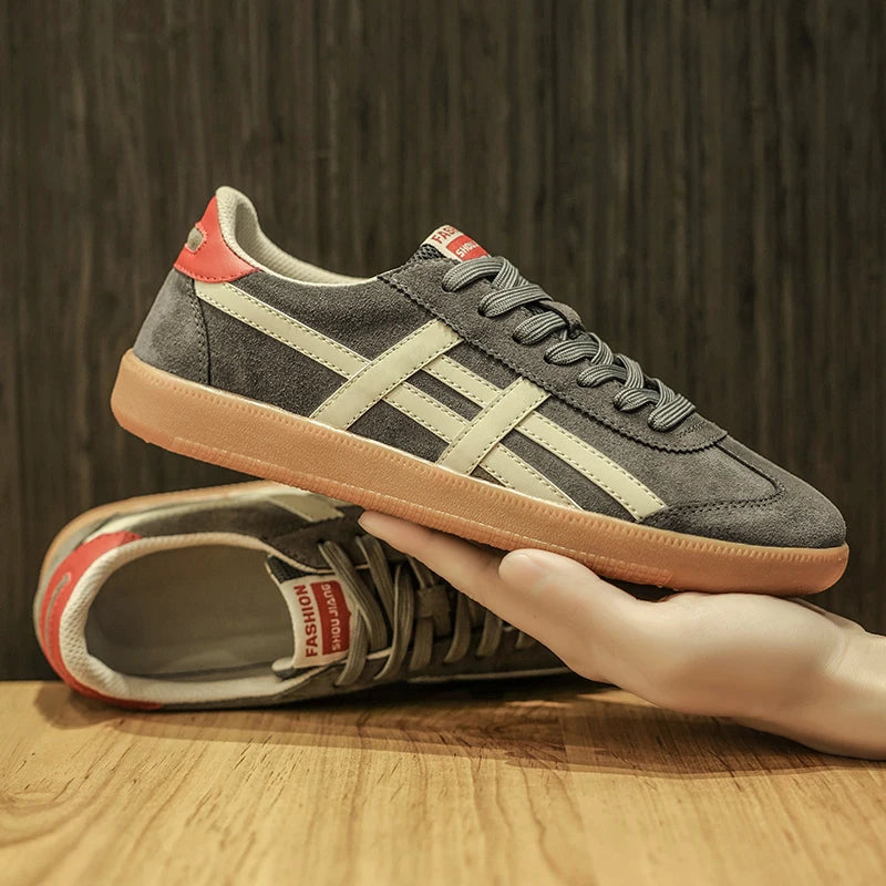 TÊNIS DE COURO MASCULINO MODA RETRÔ E CONFORTÁVEL